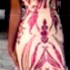 Beautiful Burgundy and Cream Dress